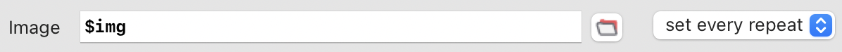 File name field of an Image component.