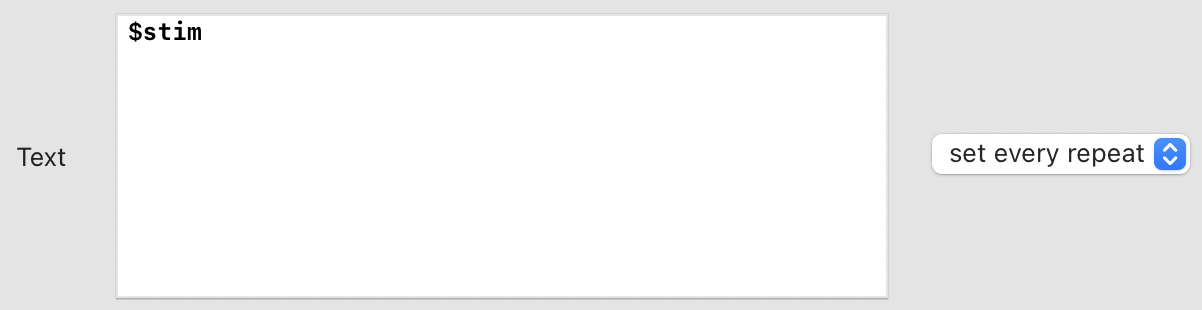 The text field of a Text component.